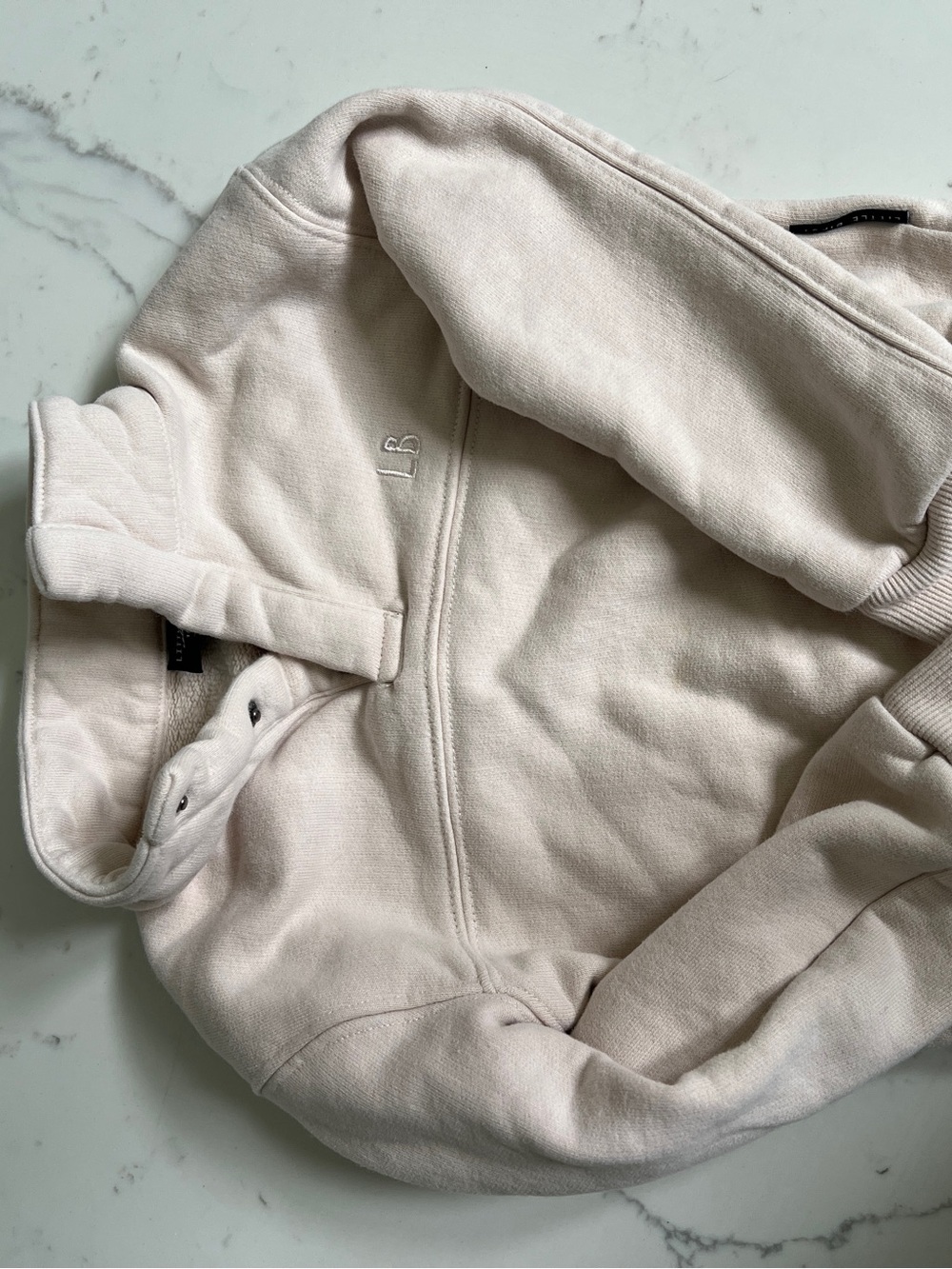 Little Bipsy Cream Snap-Front Pullover